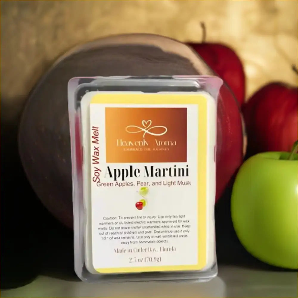 Apple Martini – 2.5 oz Wax Melt | Sweet & Tart Aromatic Uplift - Heavenly Aroma