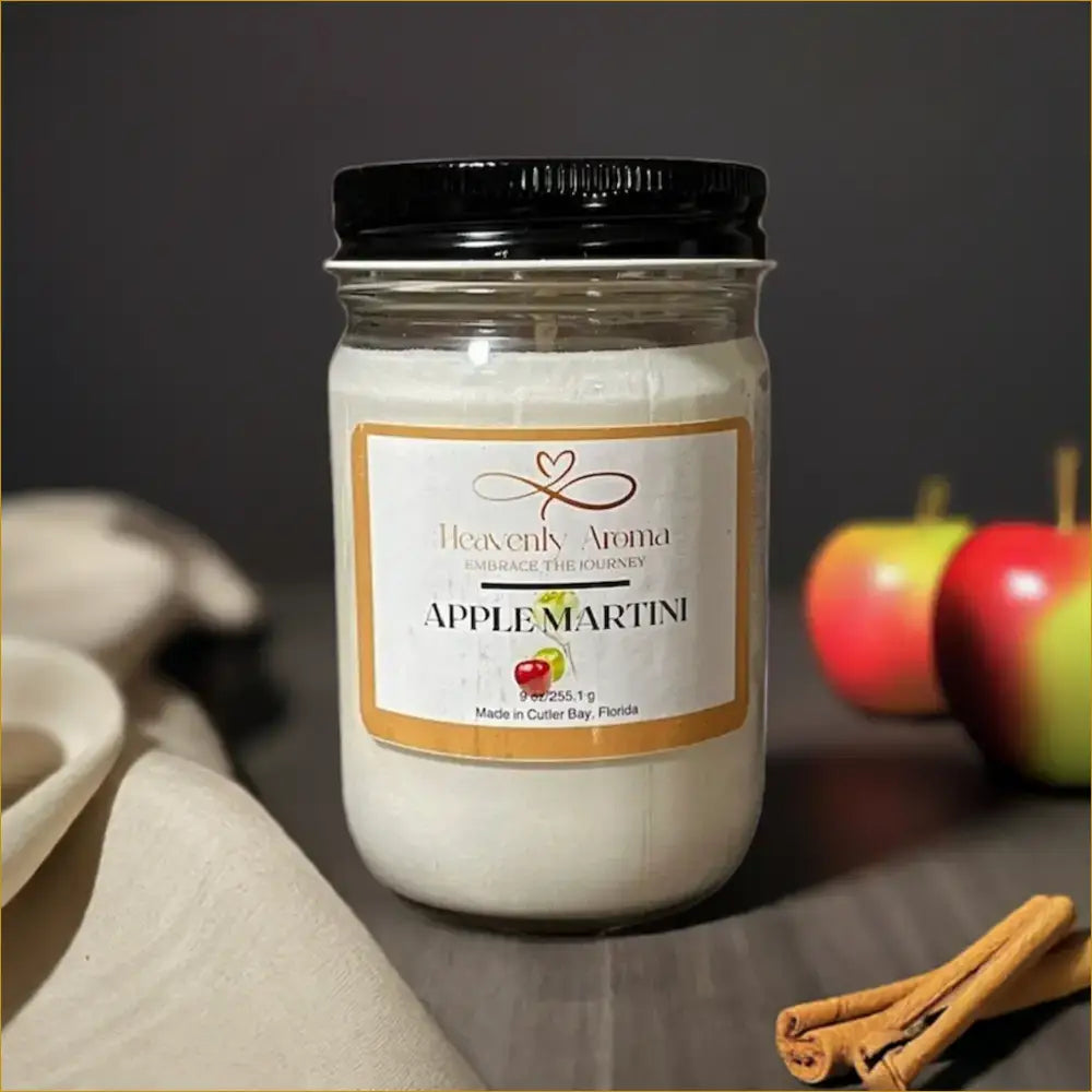 Apple Martini 9 oz Candle |  Fresh Apple & Pear Elegance - Heavenly Aroma