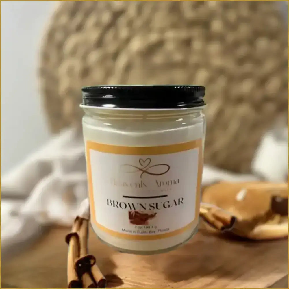 Brown Sugar 7 oz Candle – Sweet Comfort in a Smaller Jar - Heavenly Aroma