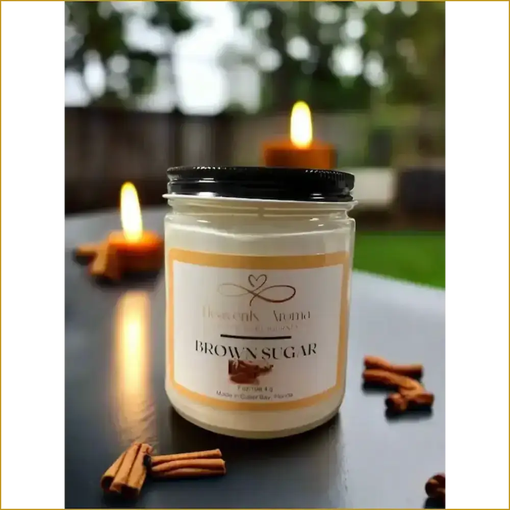 Brown Sugar 7 oz Candle – Sweet Comfort in a Smaller Jar - Heavenly Aroma