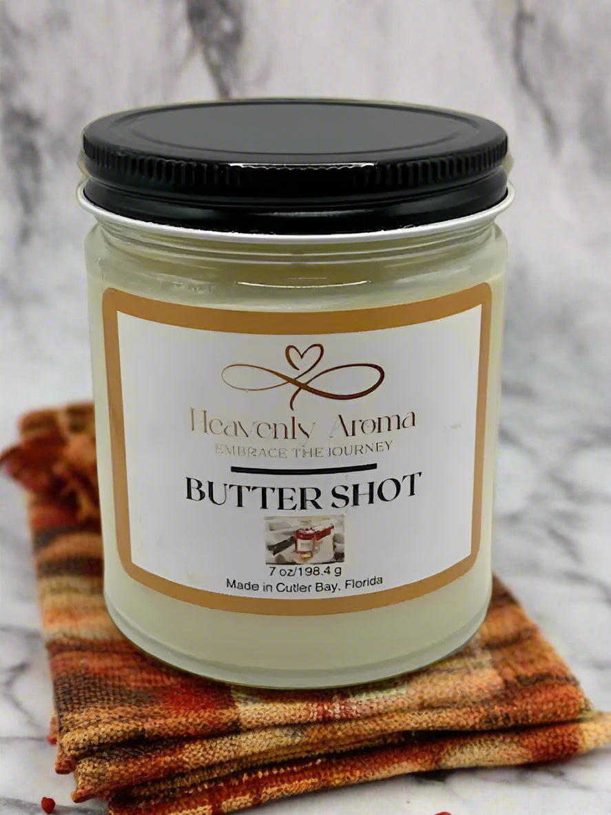 Butter Shot 7 oz Candle – Melt Into Sweet Comfort - Heavenly Aroma