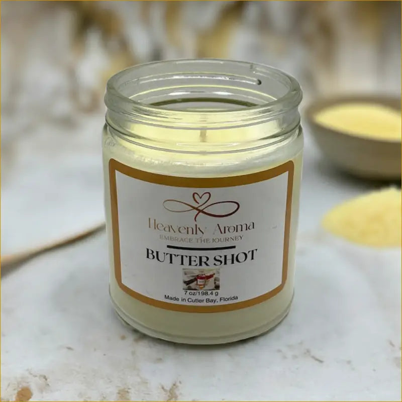 Butter Shot 7 oz Candle – Melt Into Sweet Comfort - Heavenly Aroma