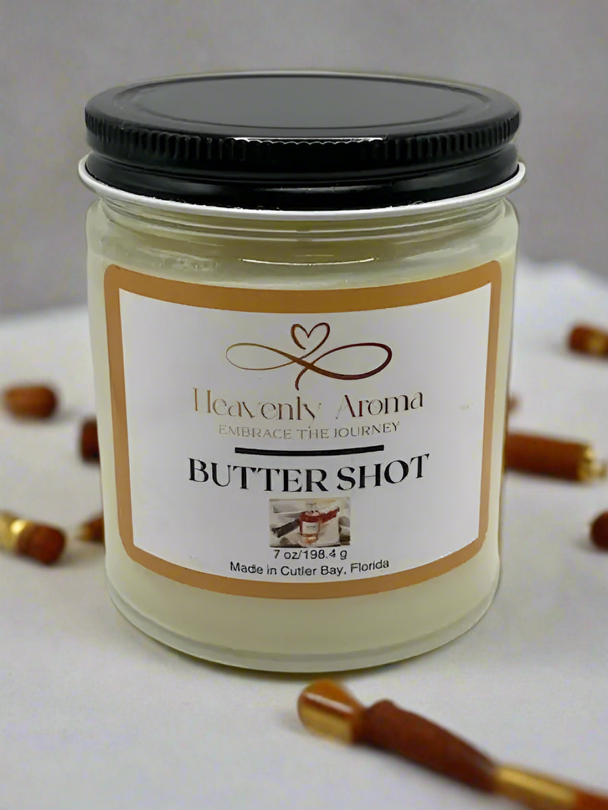 Butter Shot 7 oz Candle – Melt Into Sweet Comfort - Heavenly Aroma