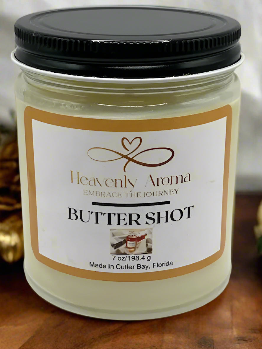 Butter Shot 7 oz Candle – Melt Into Sweet Comfort - Heavenly Aroma