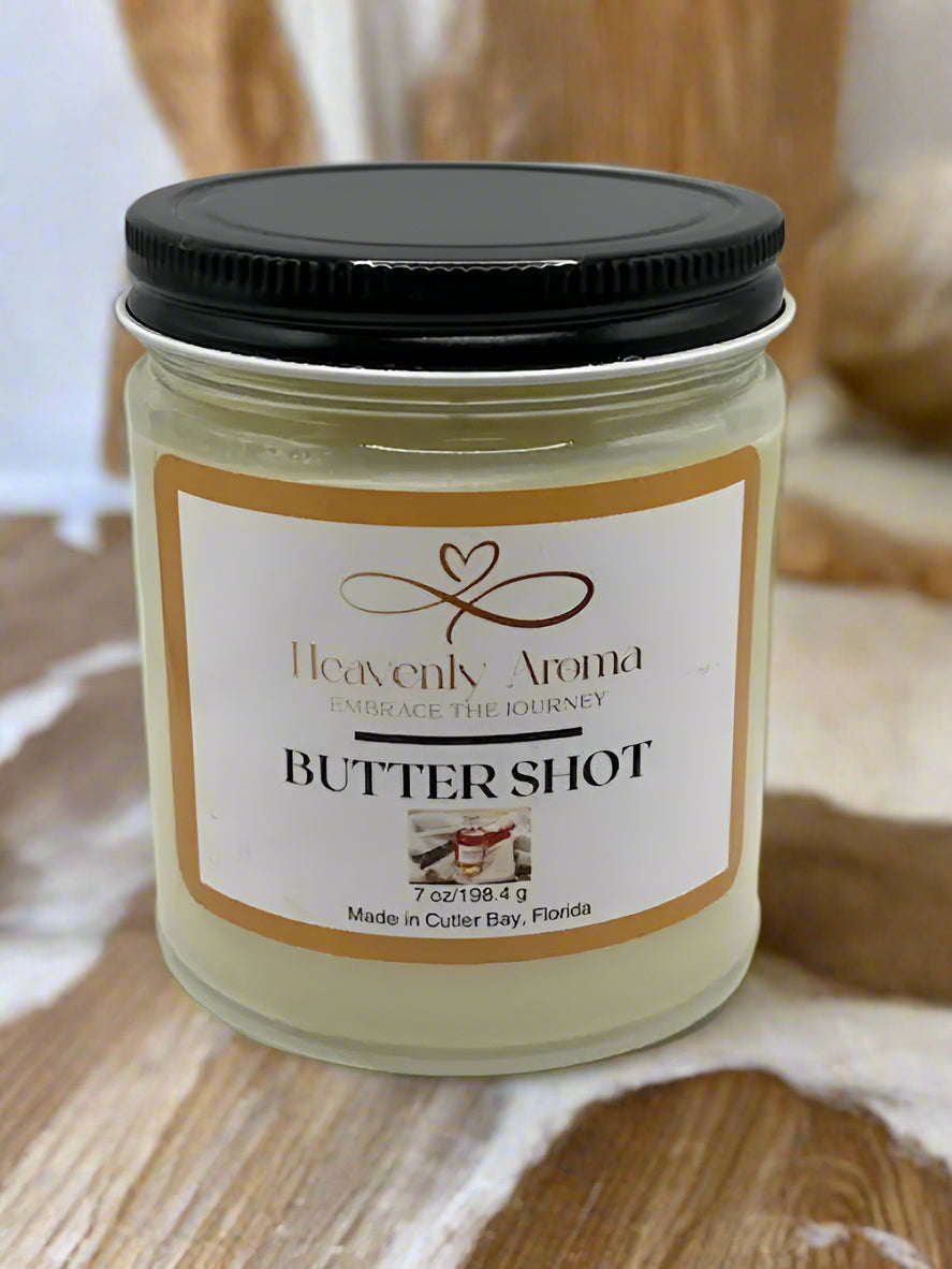 Butter Shot 7 oz Candle – Melt Into Sweet Comfort - Heavenly Aroma