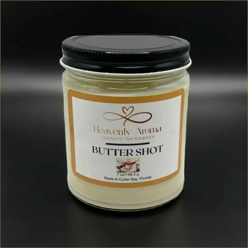 Butter Shot – 7 oz Soy Candle | Butterscotch & Bourbon Comfort - Heavenly Aroma
