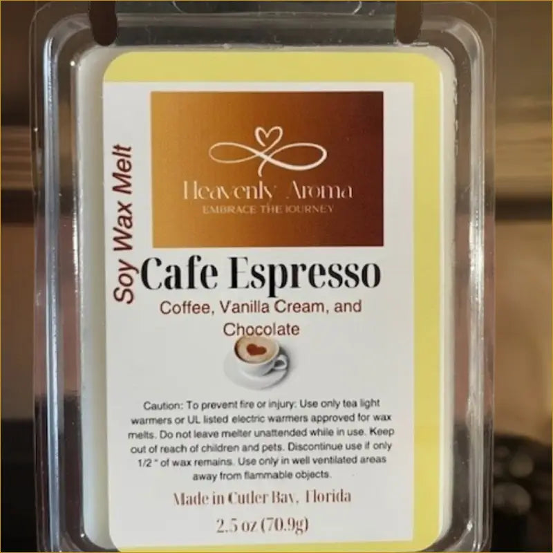 Café Espresso 2.5 oz Wax Tarts - Heavenly Aroma
