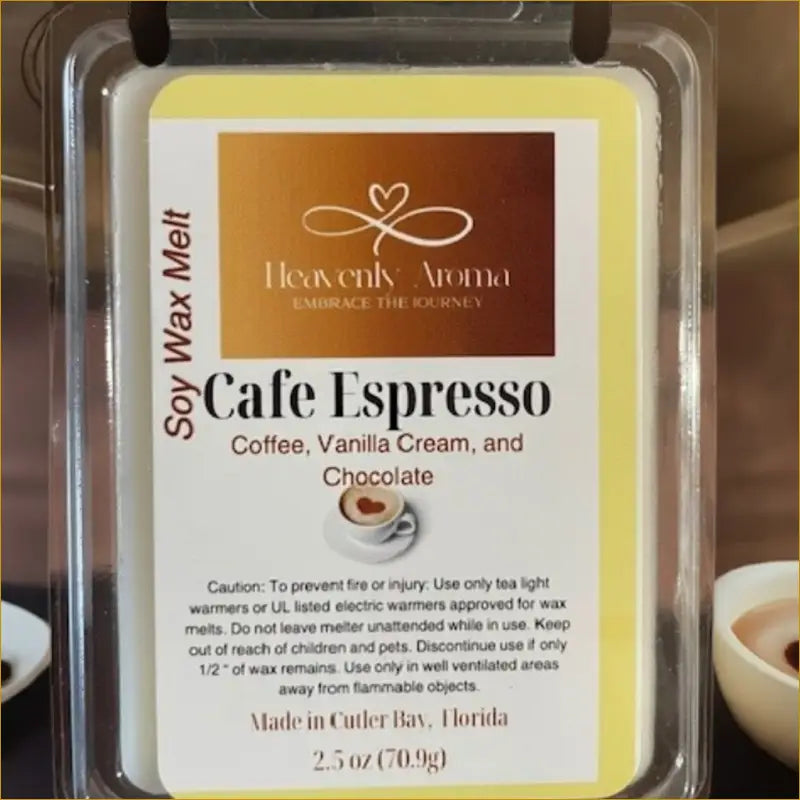 Café Espresso 2.5 oz Wax Tarts - Heavenly Aroma