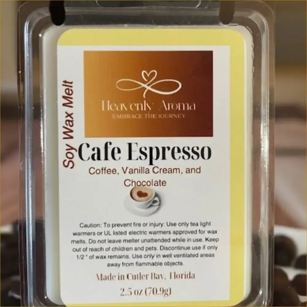 Café Espresso 2.5 oz Wax Tarts - Heavenly Aroma