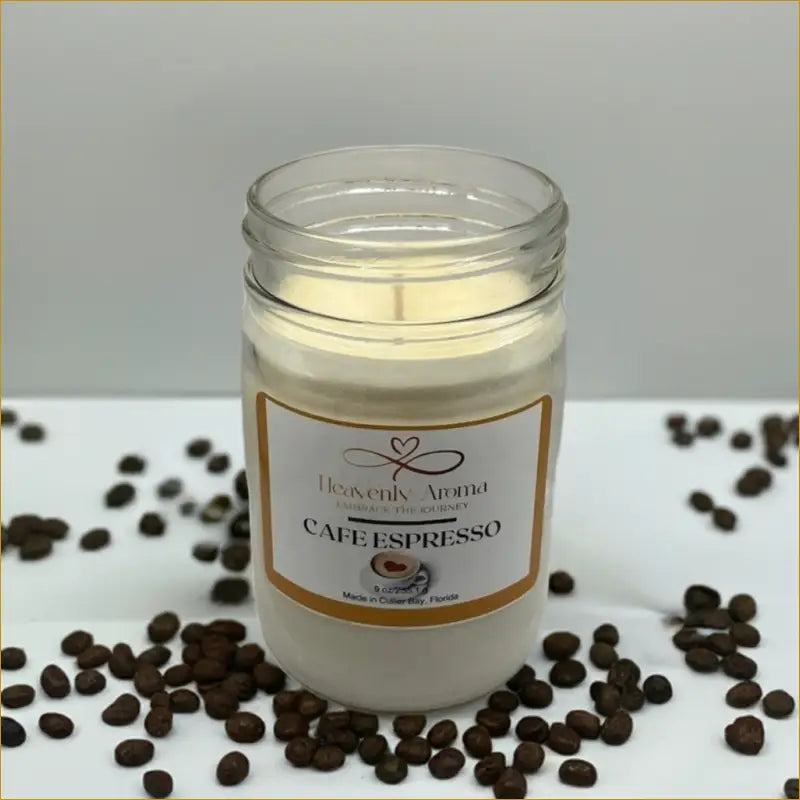 Café Espresso 9 oz Candle – Your Morning Mood in a Jar - Heavenly Aroma