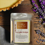 Lavender-scented soy wax melt.