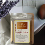 Lavender scented soy wax melt.