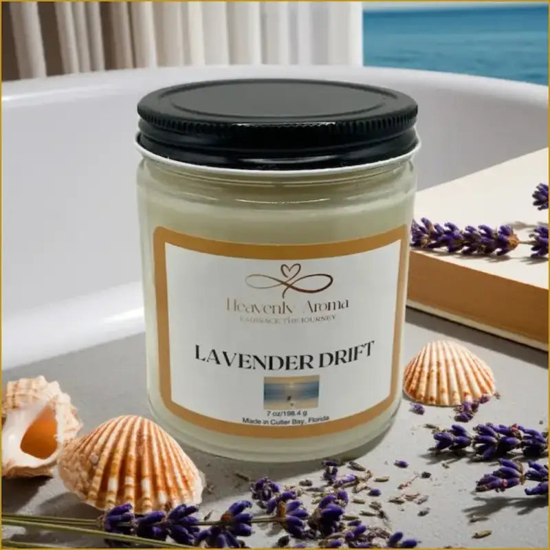 Lavender Drift 7 oz Candle – A Serene Escape Awaits! - Heavenly Aroma