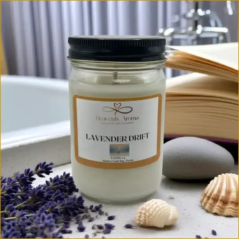 Lavender Drift 9 oz Candle – A Serene Escape Awaits! - Heavenly Aroma