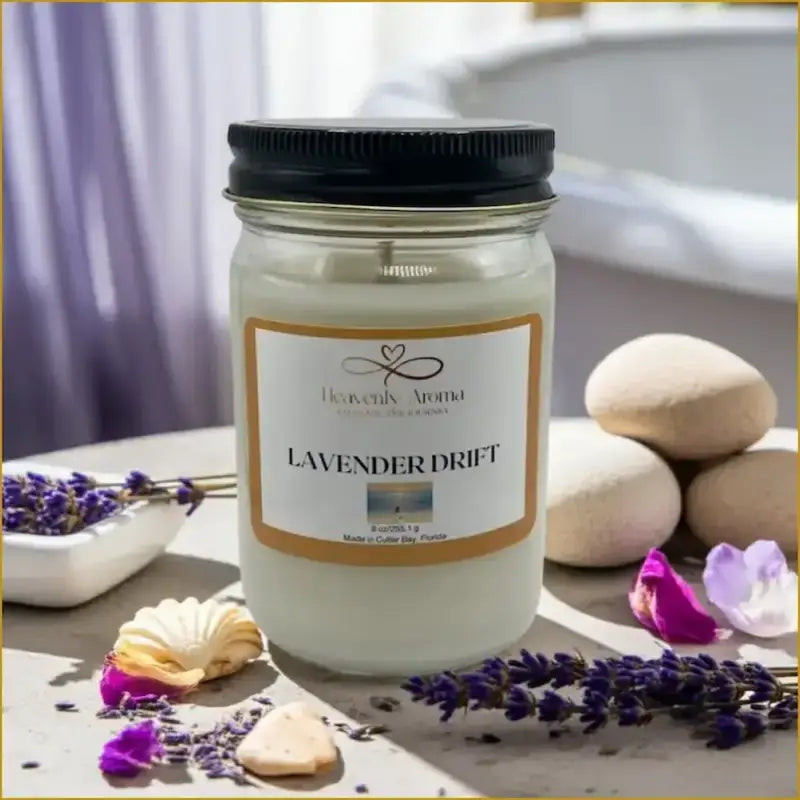 Lavender Drift 9 oz Candle – A Serene Escape Awaits! - Heavenly Aroma