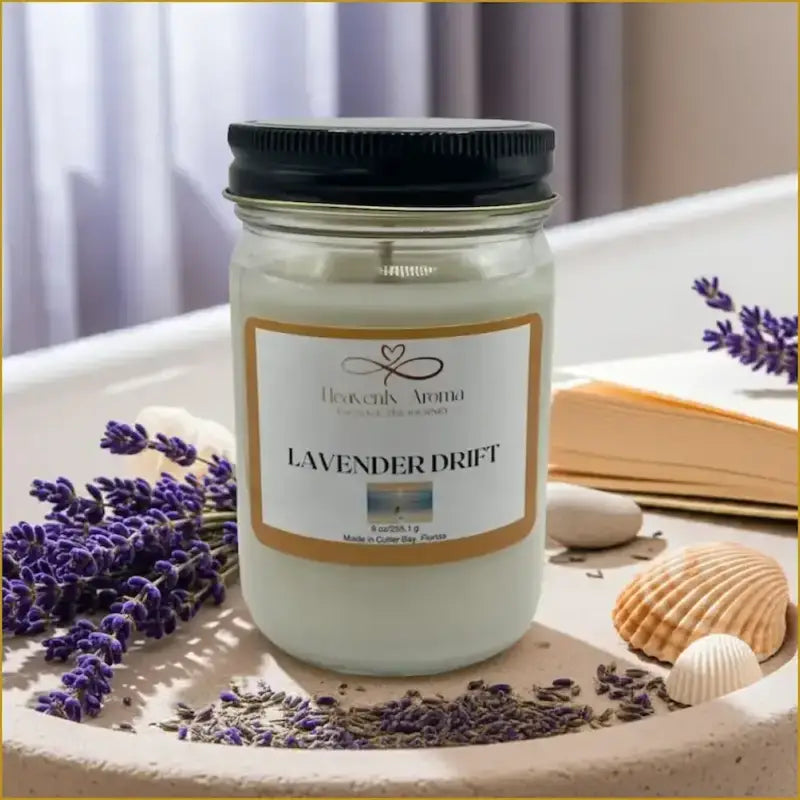 Lavender Drift 9 oz Candle – A Serene Escape Awaits! - Heavenly Aroma