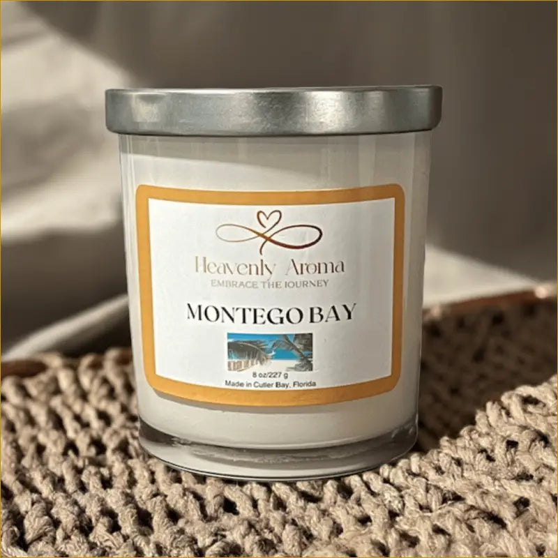 Montego Bay 8 oz Candle | Tropical Spearmint & Coconut Escape - Heavenly Aroma