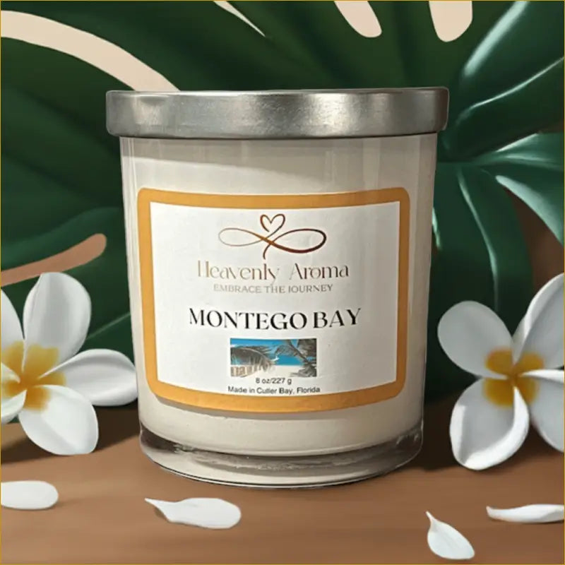 Montego Bay 8 oz Candle | Tropical Spearmint & Coconut Escape - Heavenly Aroma
