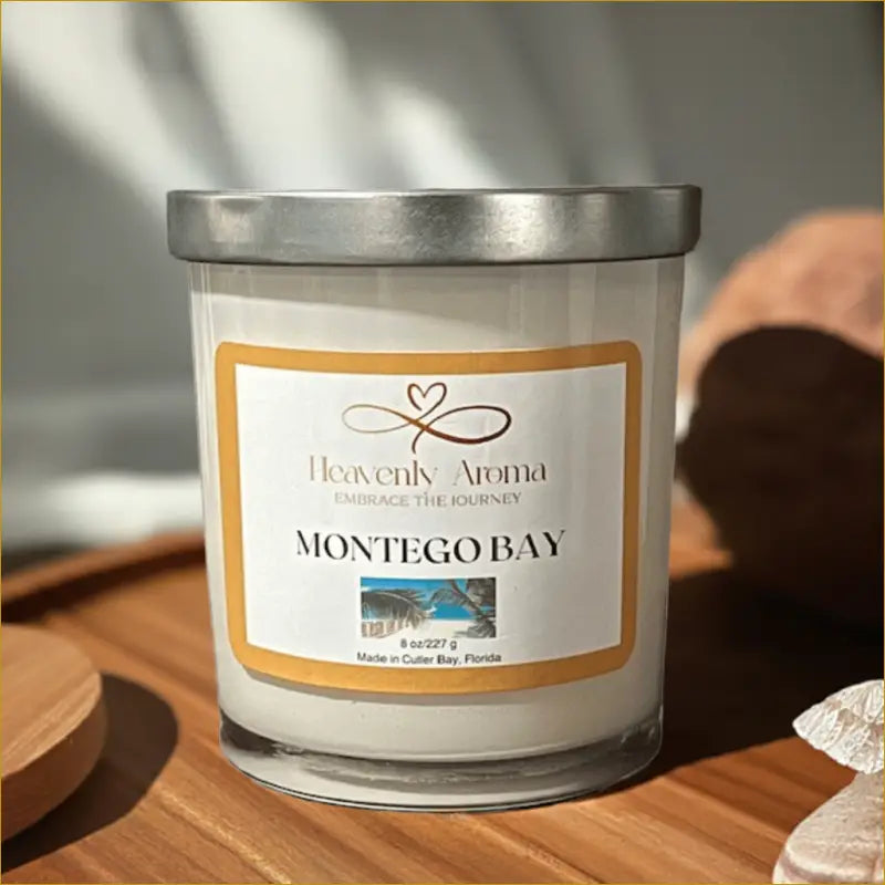 Montego Bay 8 oz Candle | Tropical Spearmint & Coconut Escape - Heavenly Aroma