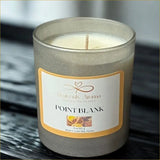 Point Blank eco-luxury soy candle with tonka bean & oud – crafted for focus