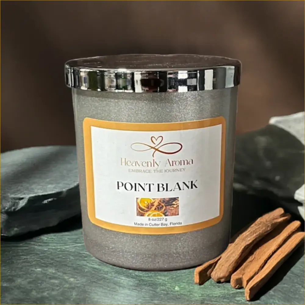 Point Blank 8 oz Candle | Bold Tonka Bean & Oud Luxury - Heavenly Aroma