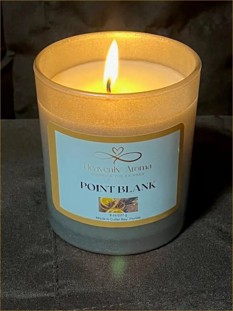 Point Blank 8 oz Candle | Bold Tonka Bean & Oud Luxury - Heavenly Aroma