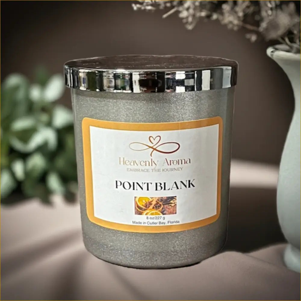 Point Blank 8 oz Candle | Bold Tonka Bean & Oud Luxury - Heavenly Aroma