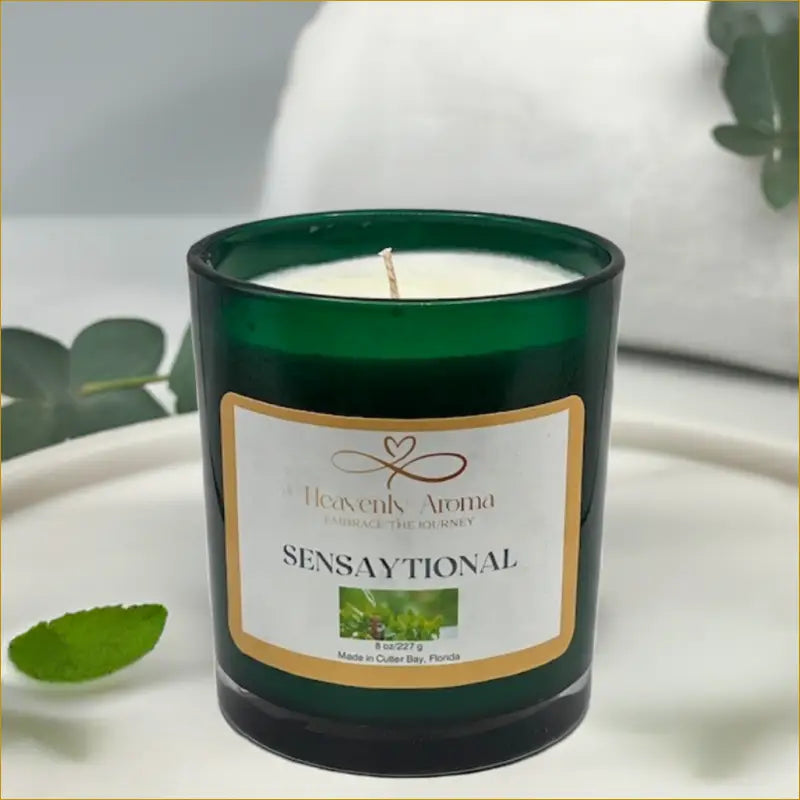 Sensaytional 8 oz Candle | Invigorating Peppermint & Eucalyptus - Heavenly Aroma