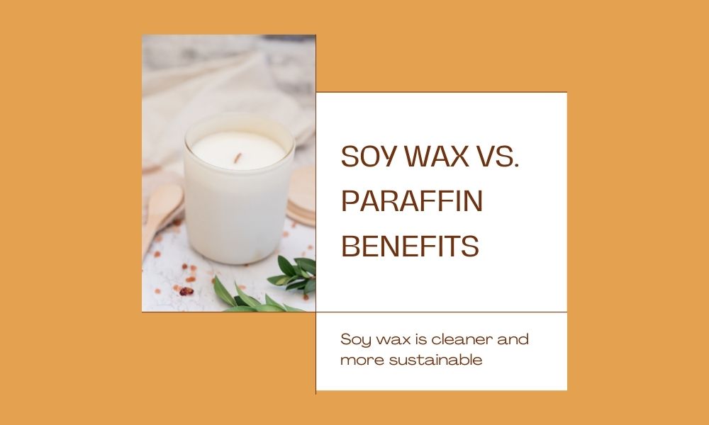 Soy wax candle with cotton wick showcasing longer burn time for candle enthusiasts