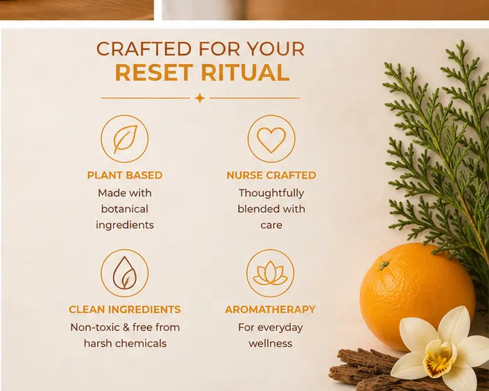 Benefits of Golden Hour Room & Linen Spray including plant-based ingredients, aromatherapy, and everyday wellness.