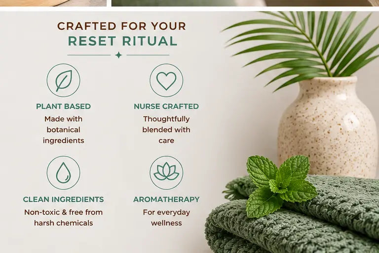 Benefits of Montego Bay Room & Linen Spray including plant-based ingredients, aromatherapy, and everyday wellness.