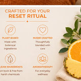 Benefits of Sunset Escape Room & Linen Spray including plant-based ingredients, aromatherapy, and everyday wellness.