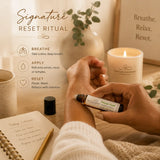 Focus Fuel Essential Oil Roller featured in the Nurse Calm Aromatherapy Signature Reset Ritual to encourage focus and clarity.