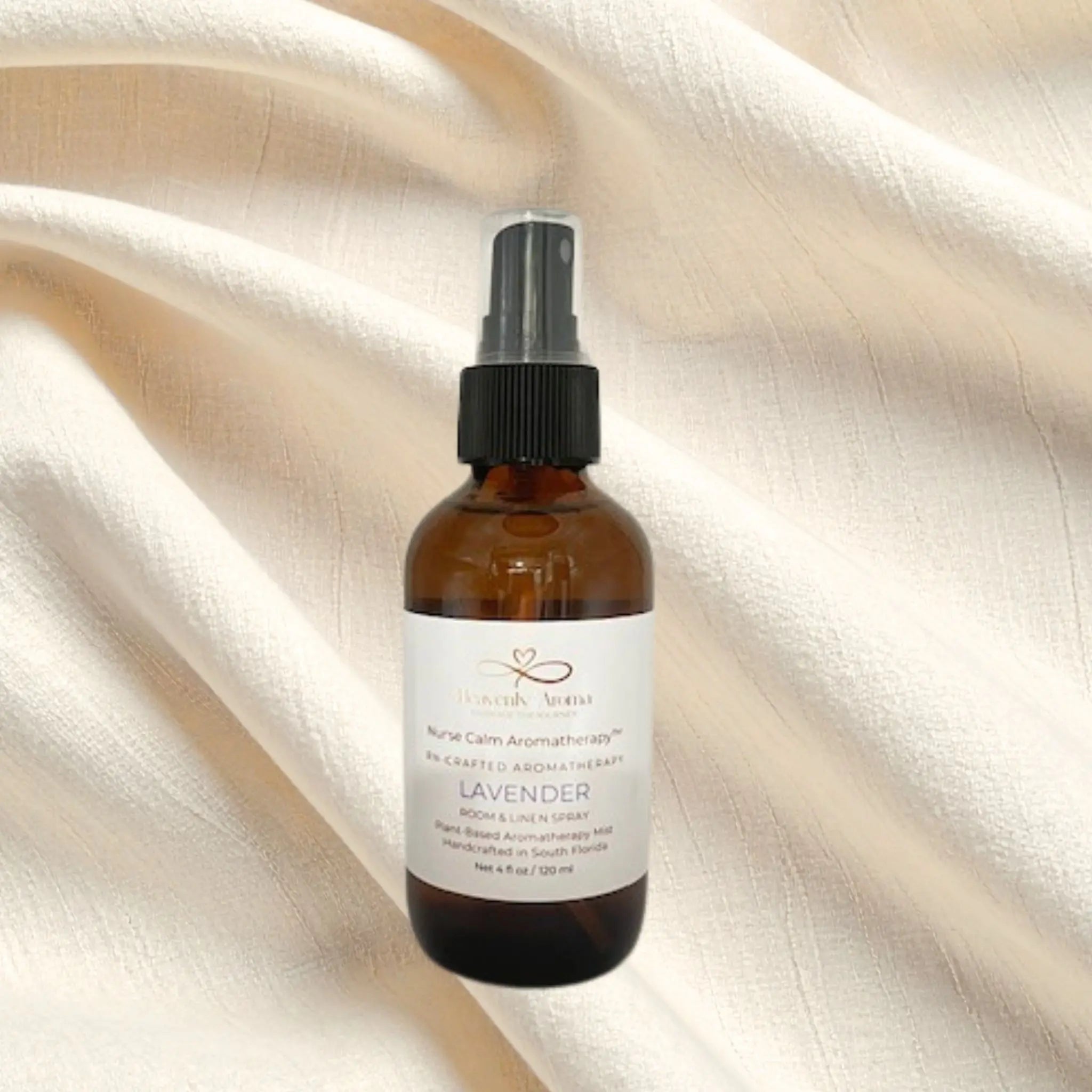 Brown spray bottle labeled 'Focus Fuel' on a beige fabric background