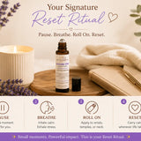 Lavender Elixir Essential Oil Roller featured in the Nurse Calm Aromatherapy Signature Reset Ritual for moments of relaxation and calm.