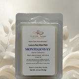 Heavenly Aroma Montego Bay soy wax melt packaging on a soft white background