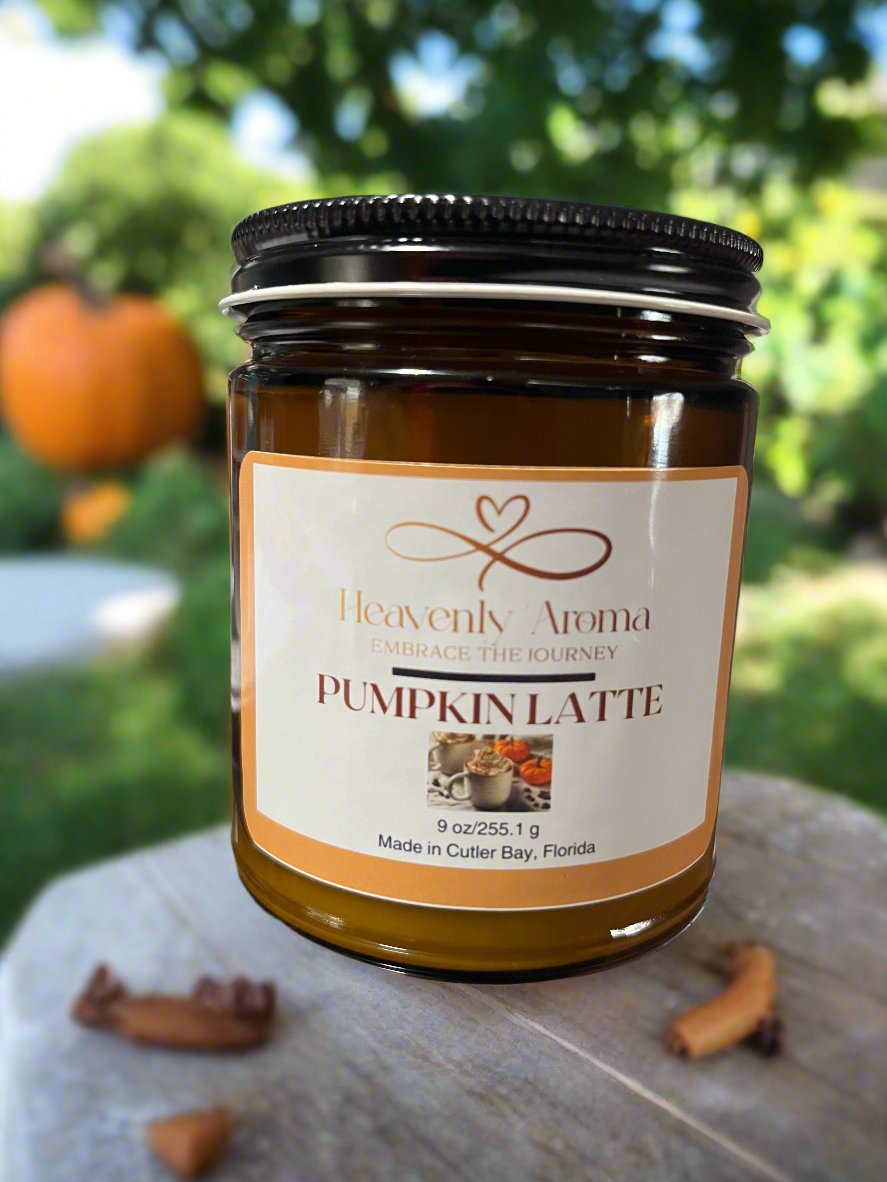 Pumpkin Latte - 9 oz Hand Poured Soy Candle