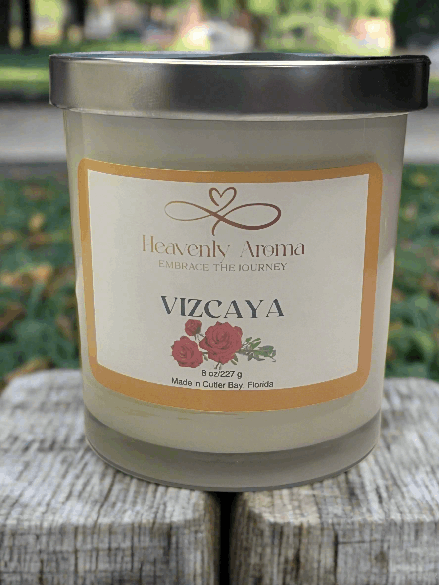 Vizcaya - 8 oz Hand Poured Soy Wax Candle