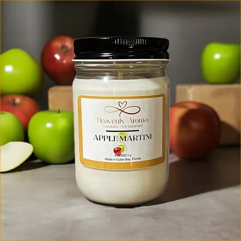 Apple Martini 9 oz Candle |  Fresh Apple & Pear Elegance - Heavenly Aroma
