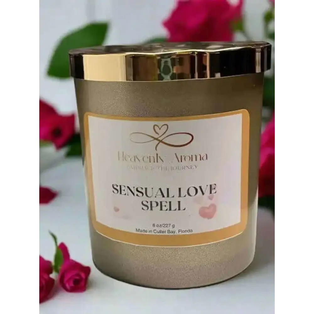 Attract Love & Romance with Our 8 oz Sensual Love Spell Soy Candle - Heavenly Aroma