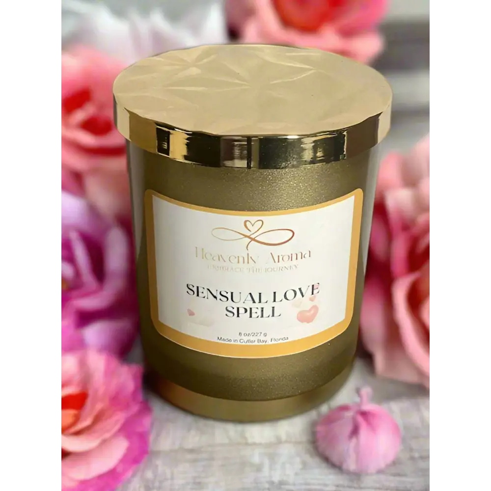 Attract Love & Romance with Our 8 oz Sensual Love Spell Soy Candle - Heavenly Aroma