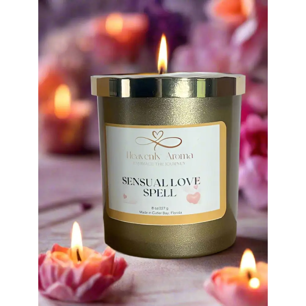 Attract Love & Romance with Our 8 oz Sensual Love Spell Soy Candle - Heavenly Aroma