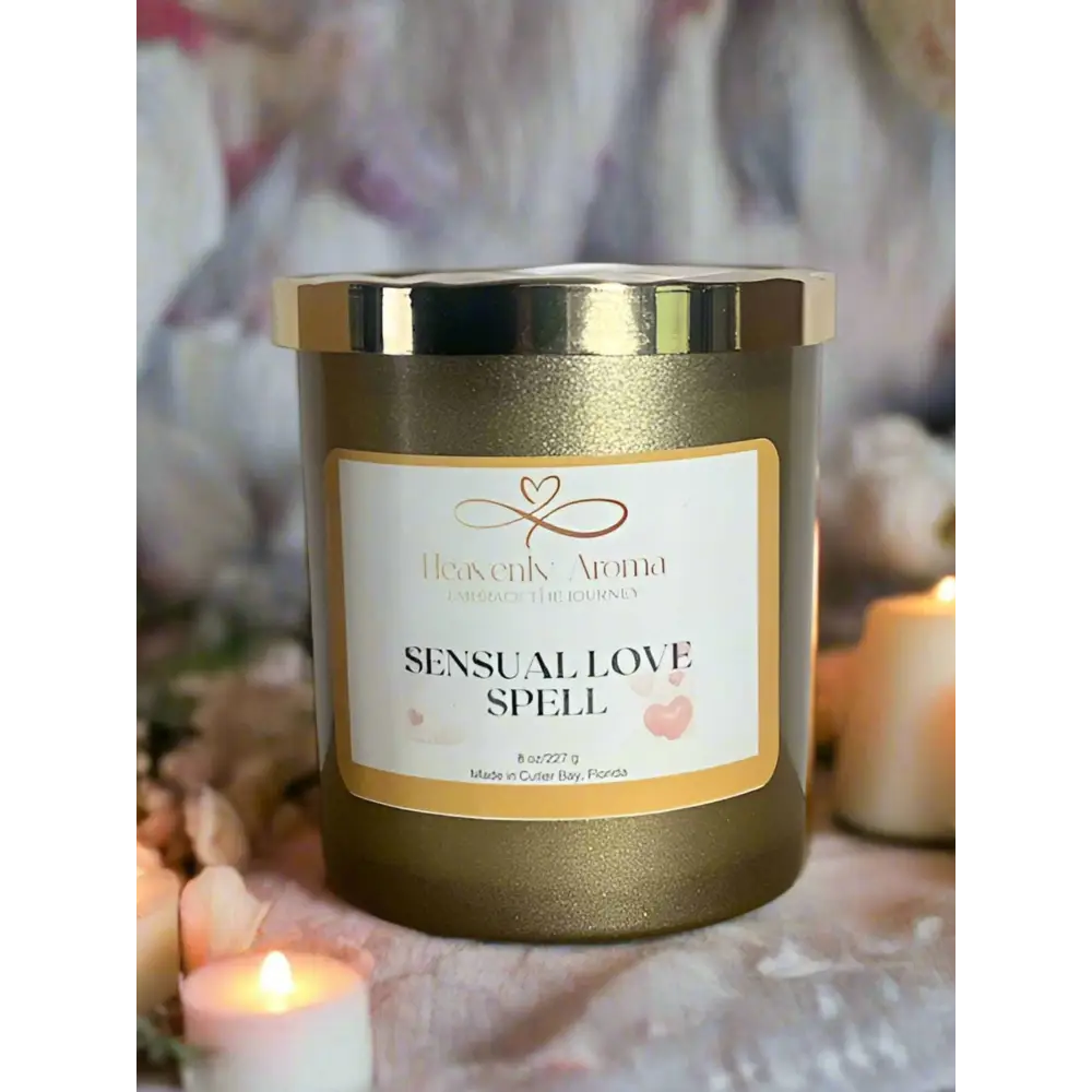 Attract Love & Romance with Our 8 oz Sensual Love Spell Soy Candle - Heavenly Aroma