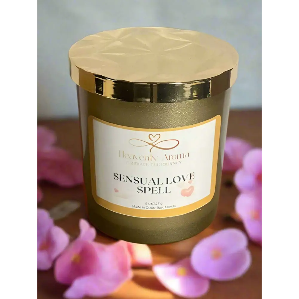 Attract Love & Romance with Our 8 oz Sensual Love Spell Soy Candle - Heavenly Aroma