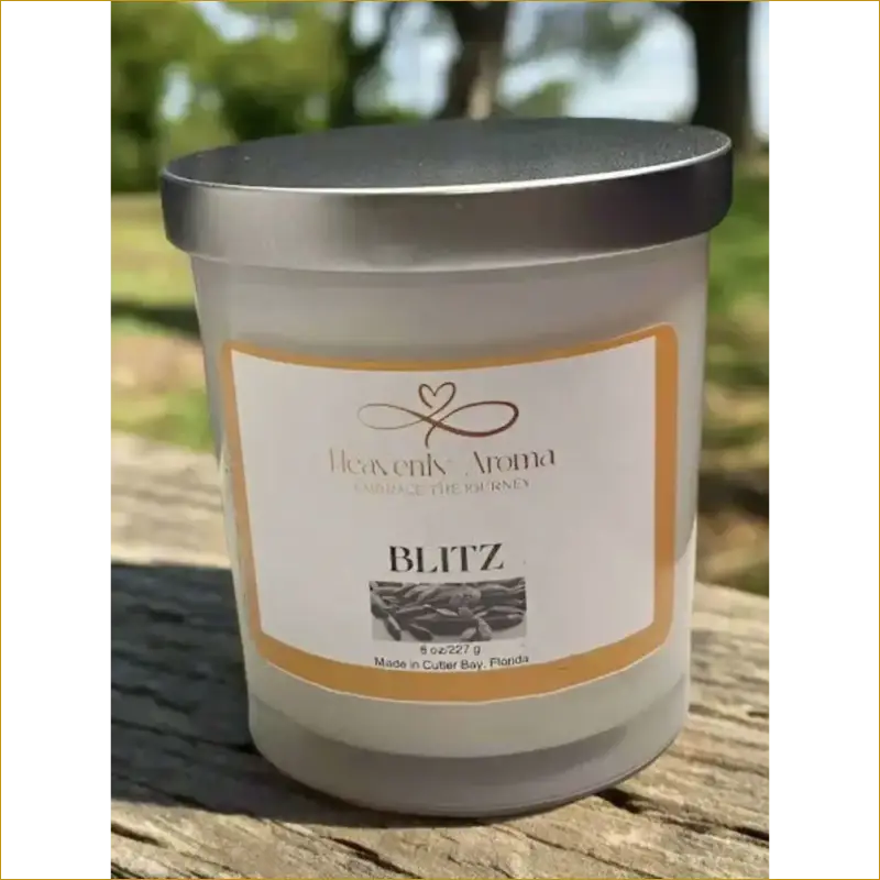 Blitz: Soy Candle, 8 oz: Pure, Handcrafted, and Fragrant - Heavenly Aroma