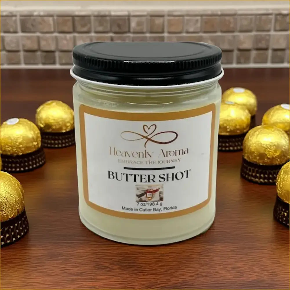 Butter Shot 7 oz Candle – Melt Into Sweet Comfort - Heavenly Aroma