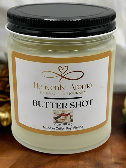 Butter Shot 7 oz Candle – Melt Into Sweet Comfort - Heavenly Aroma