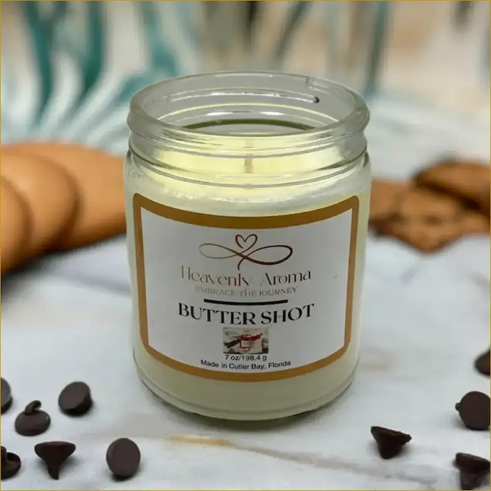 Butter Shot – 7 oz Soy Candle | Butterscotch & Bourbon Comfort - Heavenly Aroma