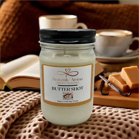 Butter Shot 9 oz Candle – Melt Into Sweet Comfort - Heavenly Aroma