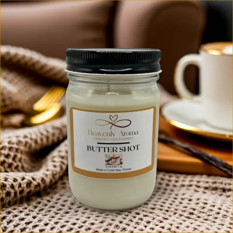 Butter Shot 9 oz Candle – Melt Into Sweet Comfort - Heavenly Aroma